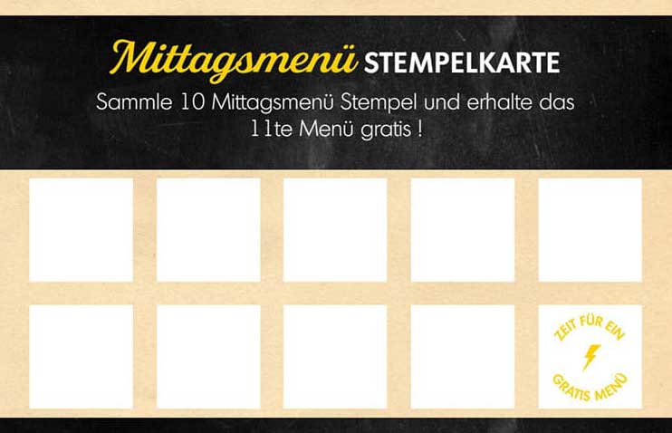 Stempelkarte Rückseite